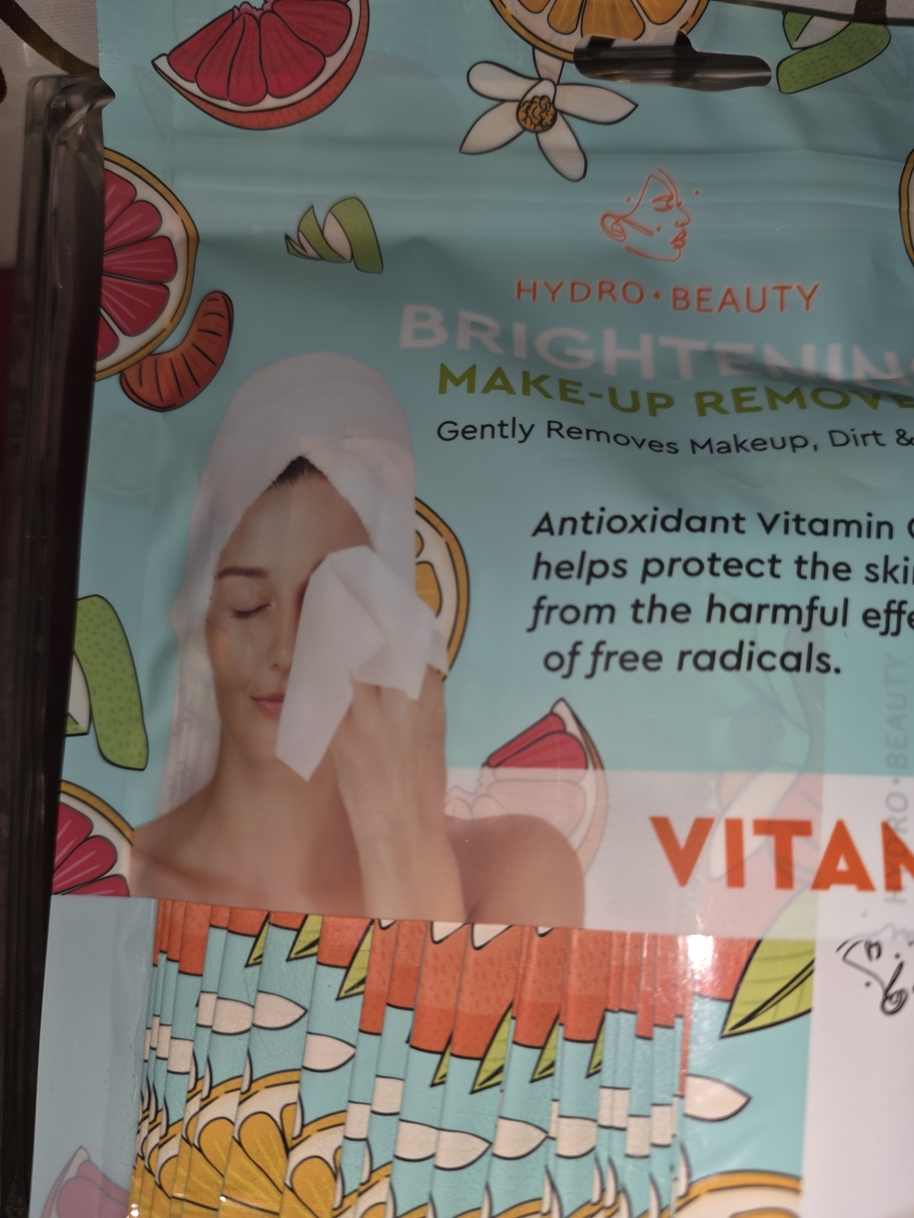 Brightening Makeup Remover Wipes - Vitamin C, Aqua